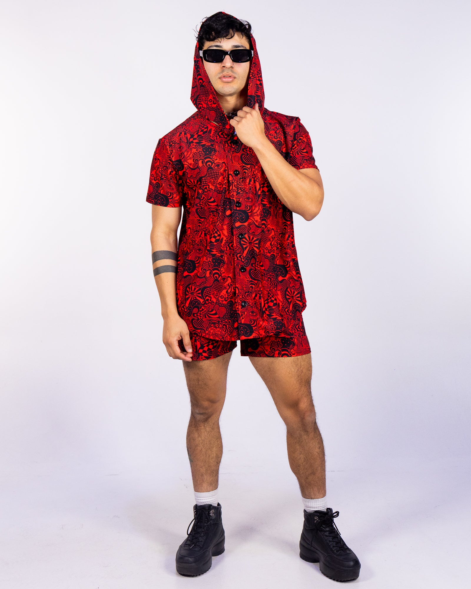 Crimson Zenith Unisex Hood – Rave Wonderland