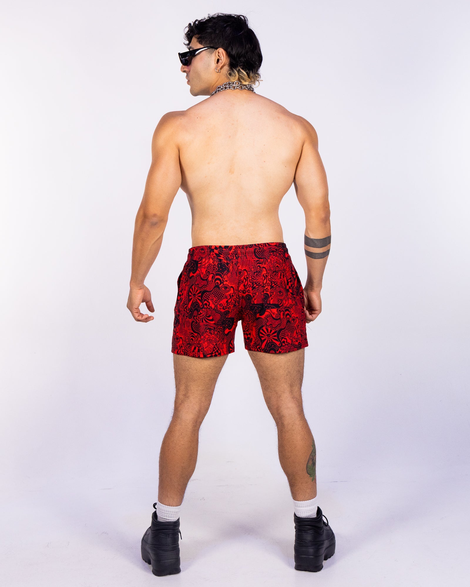 Crimson Zenith Men's Drawstring Shorts – Rave Wonderland