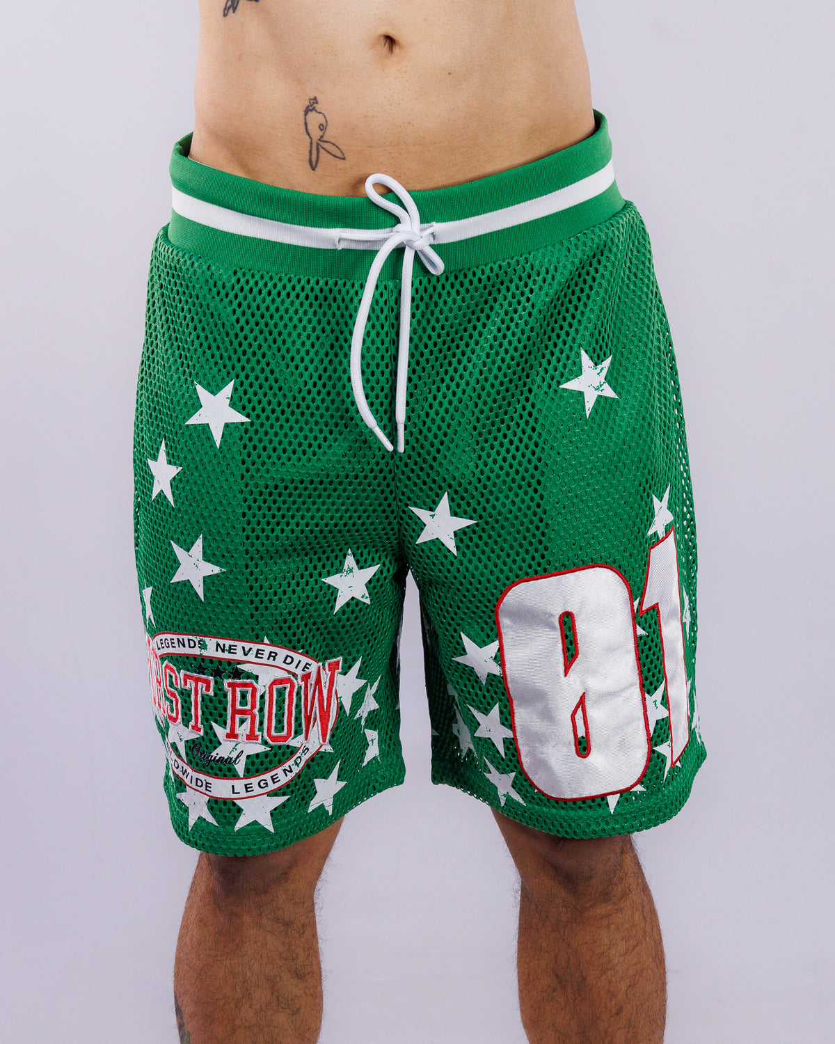 Legends Never Die Men's Green Football Shorts