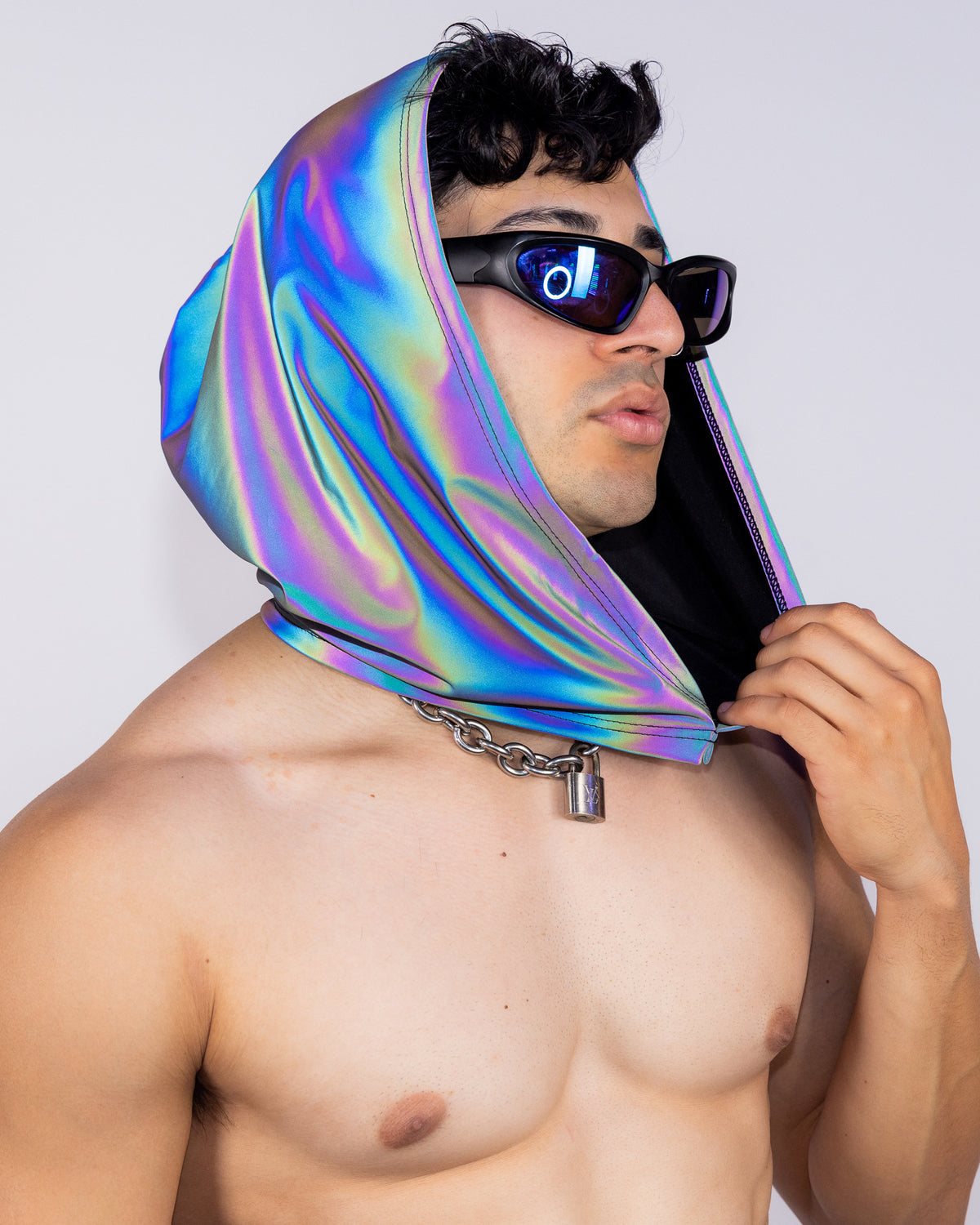 Rainbow Flash Reflective Hood