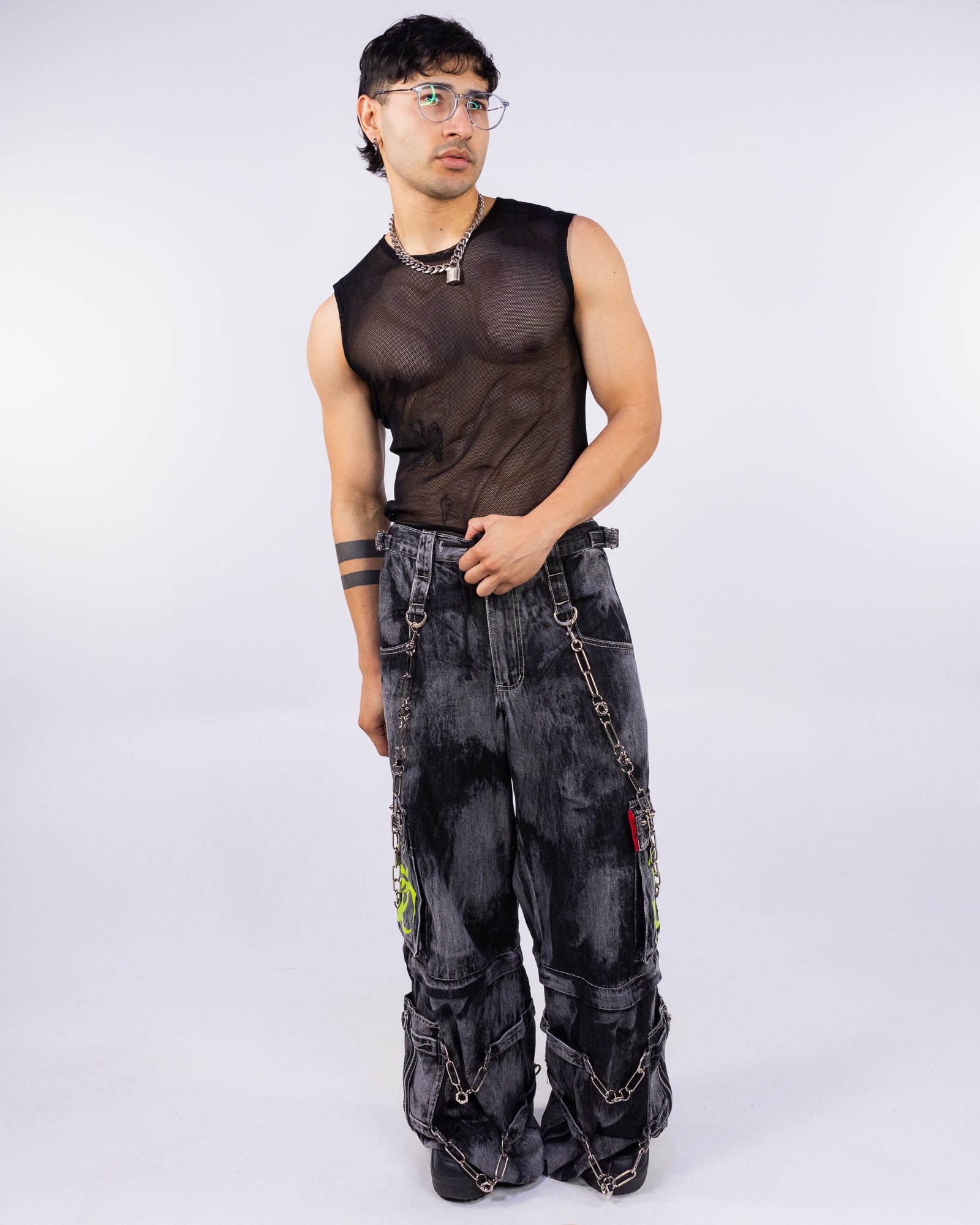 Tripp NYC Black Space Out Pants with Adjustable Features – Rave