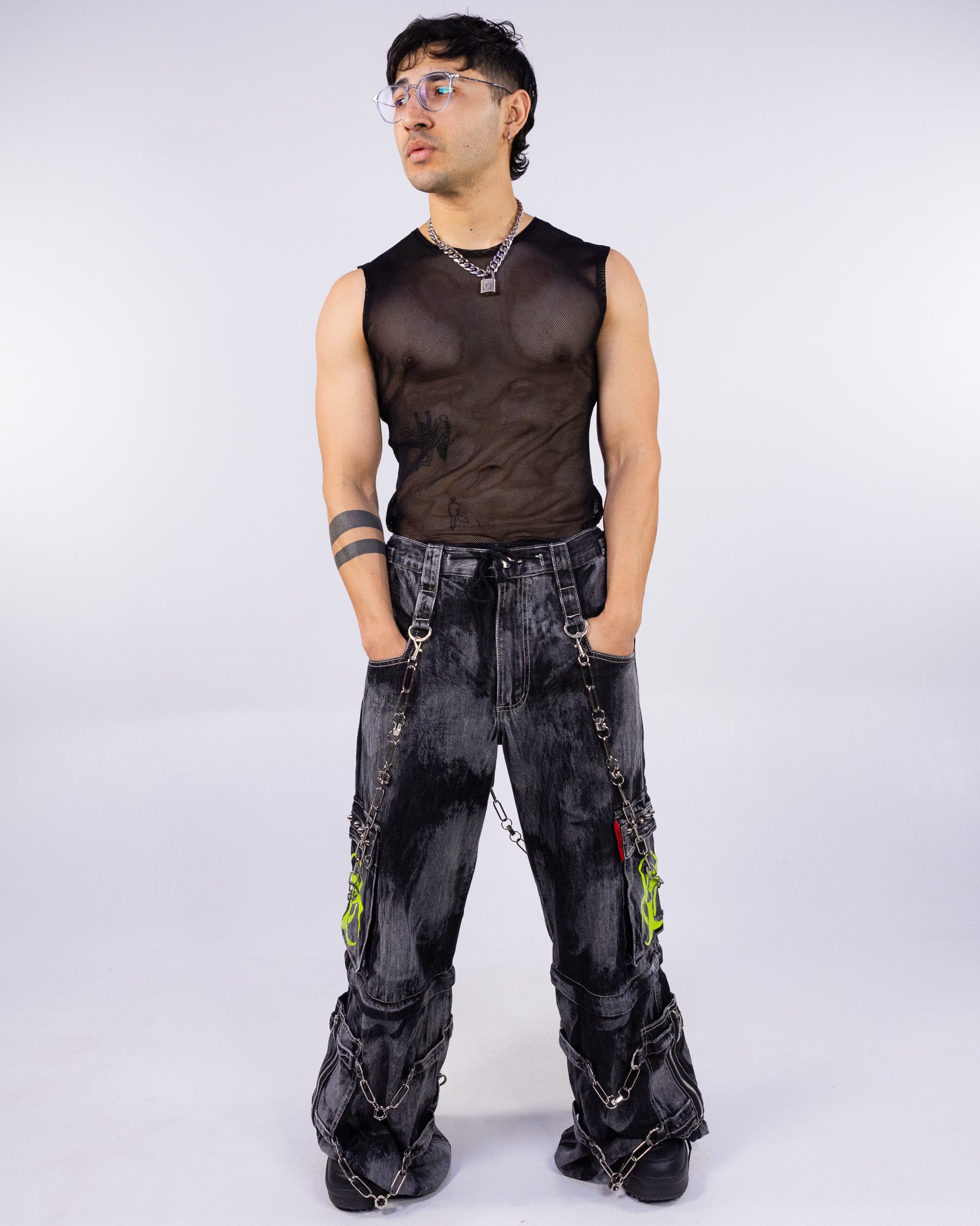 Tripp NYC Black Fishnet Muscle Tank for Unisex Style – Rave Wonderland