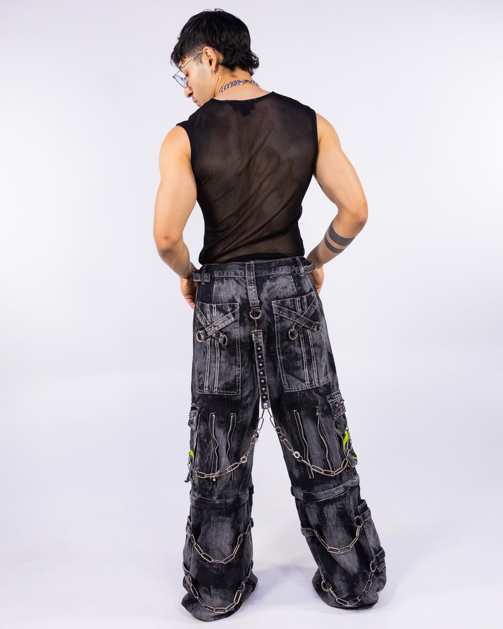 Tripp NYC Black Space Out Pants with Adjustable Features – Rave