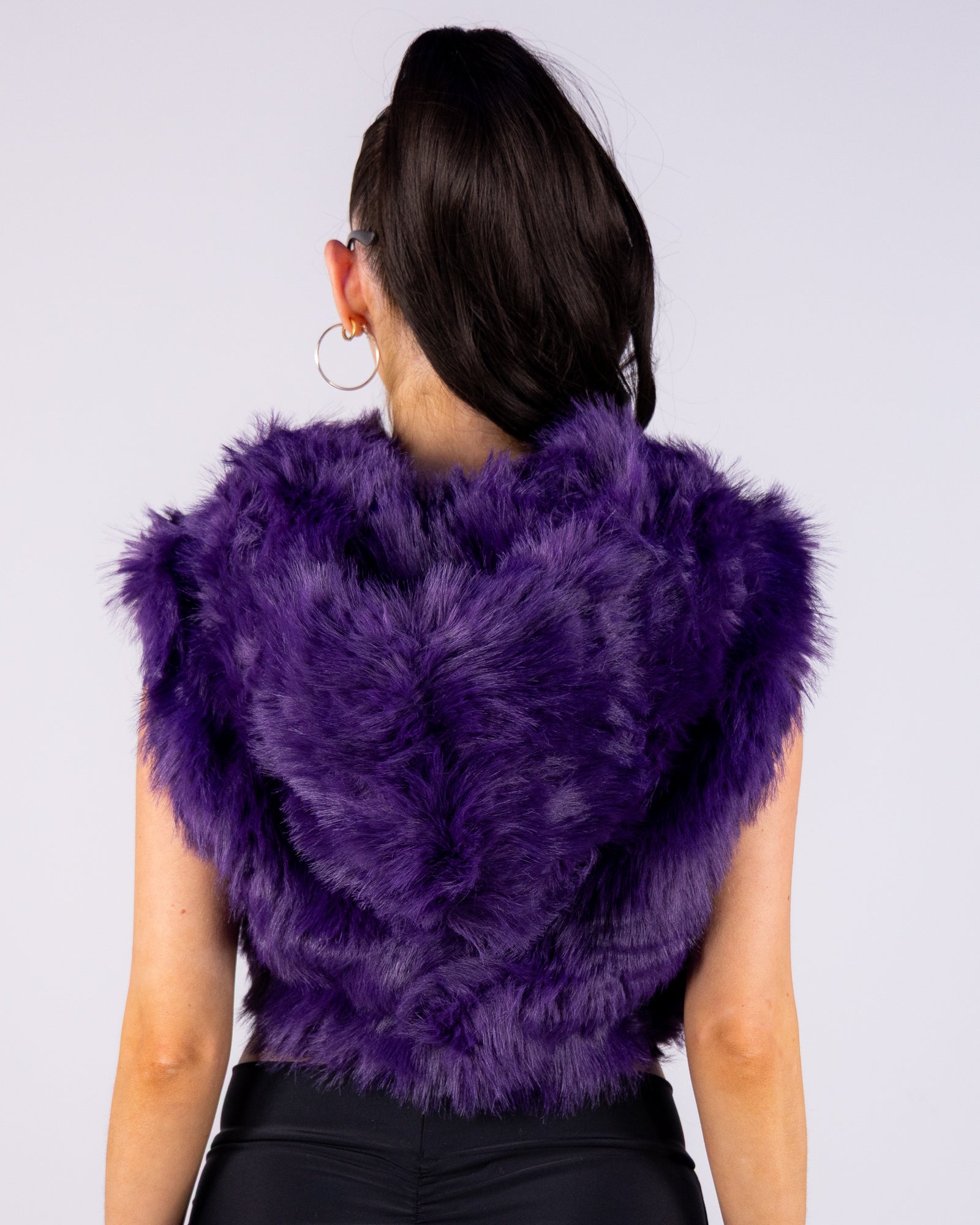 Posh In Purple Women's Faux Fur Vest – Rave Wonderland