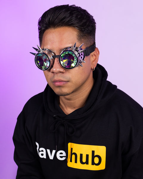 steampunk kaleidoscope goggles Spiky Kaleidoscope Steampunk Goggles – Rave Wonderland
