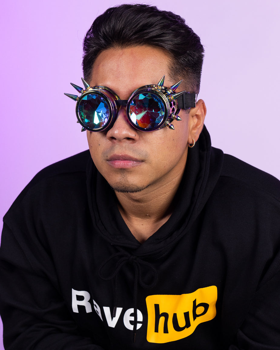 Spiky Kaleidoscope Steampunk Goggles – Rave Wonderland