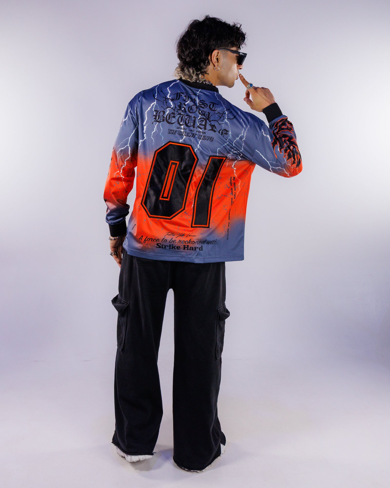 Silent Sting Men's Blue Moto Jersey – Rave Wonderland