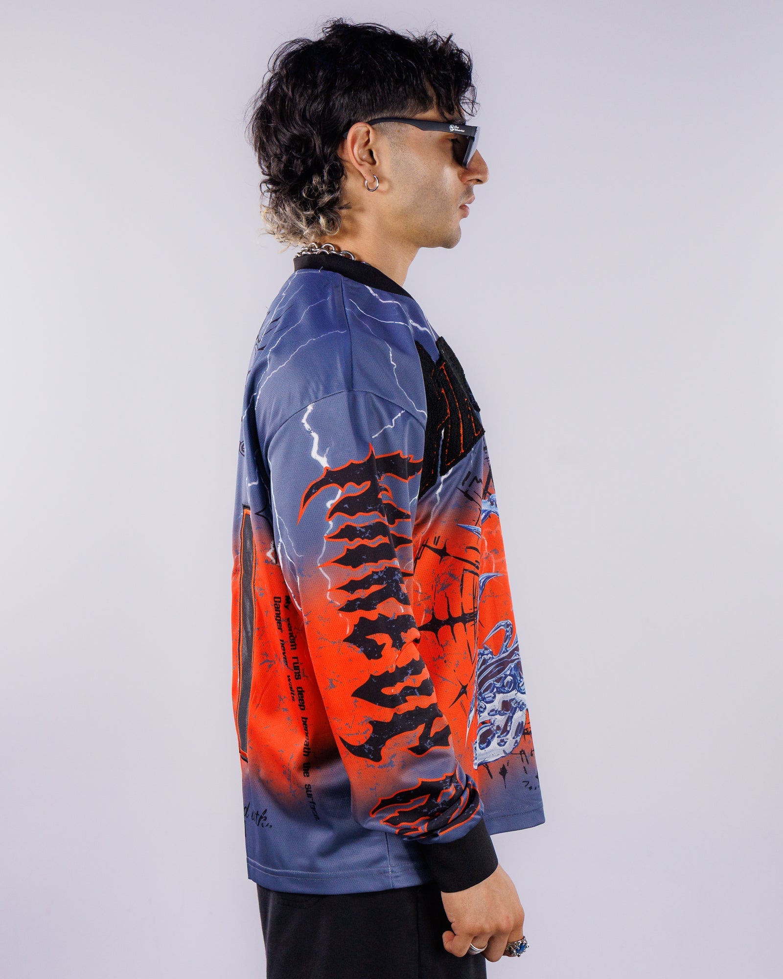 Silent Sting Men's Blue Moto Jersey – Rave Wonderland