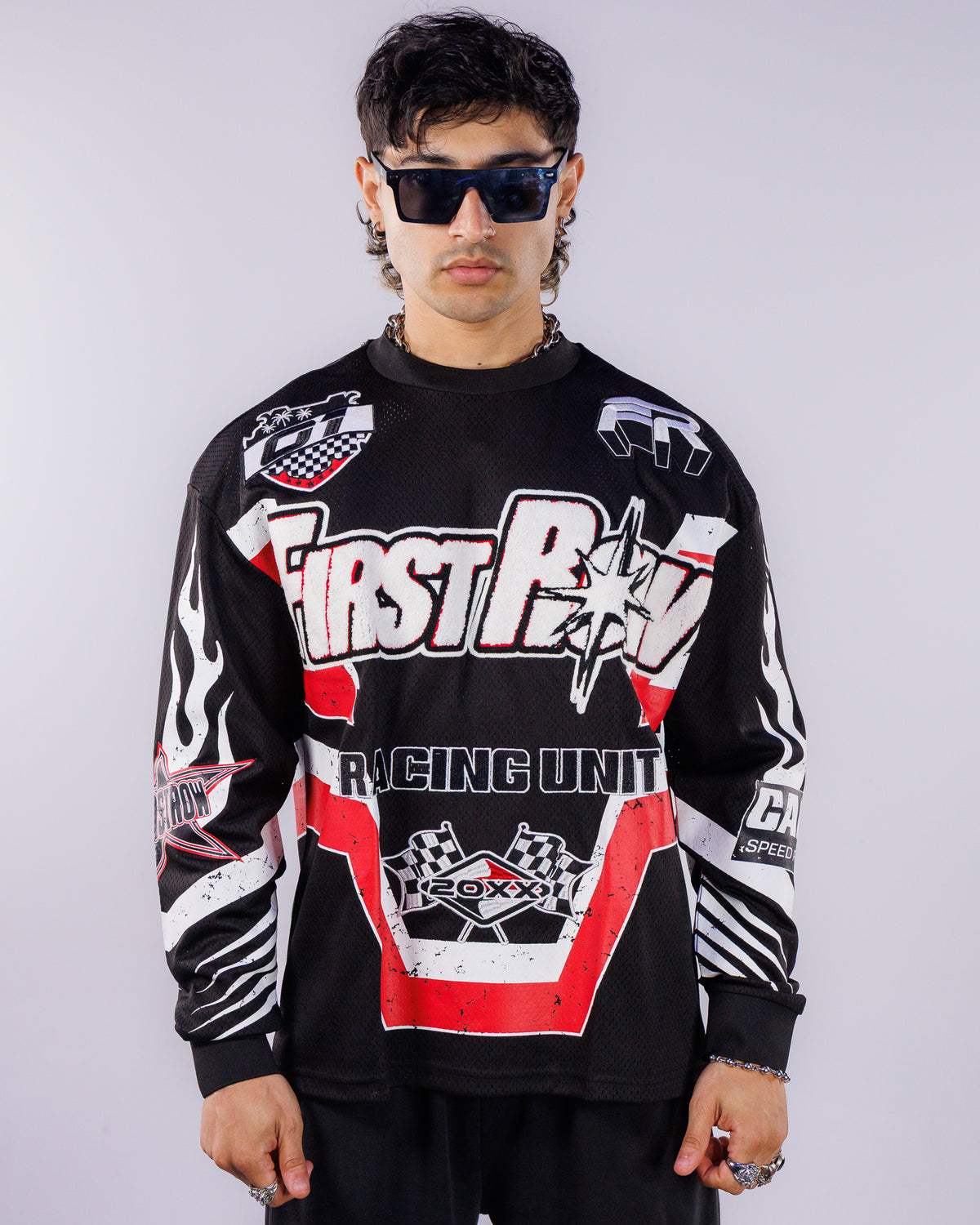 Hard Racing Men's Black Moto Jersey