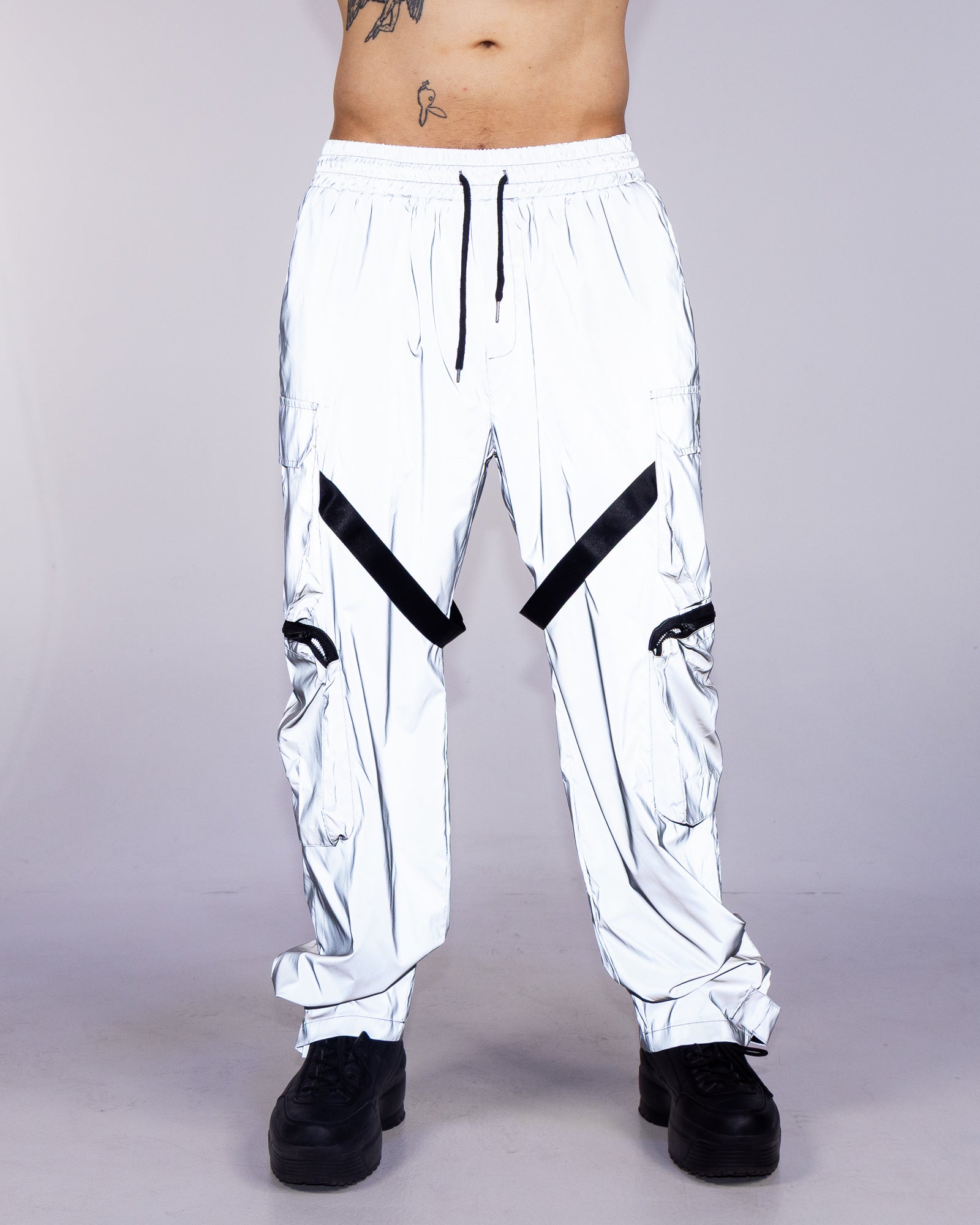 Flash Reflective Unisex Utility Pants – Rave Wonderland