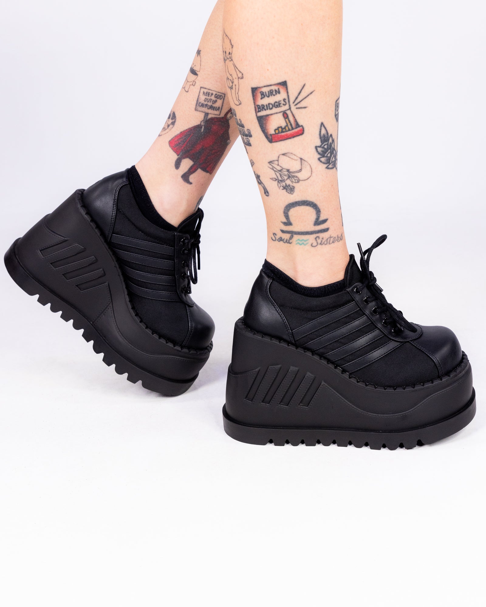 Demonia Black Stomp Oxford Platforms for Bold Style – Rave Wonderland