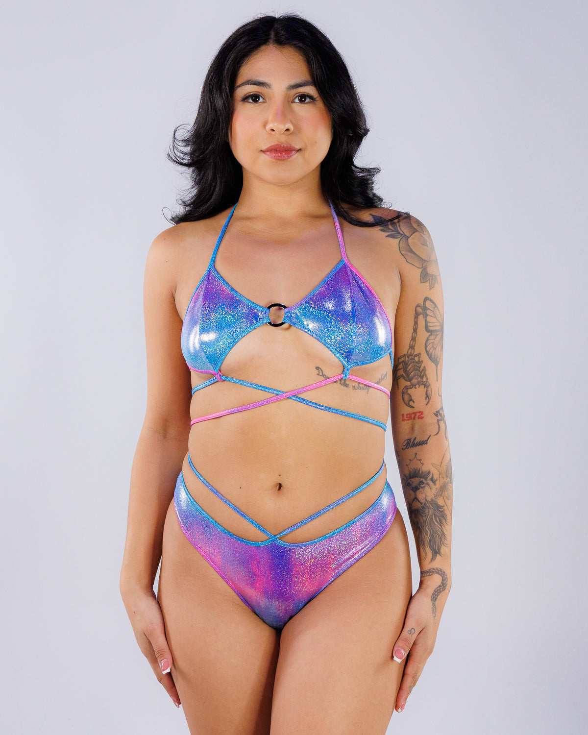 Cotton Kandi Women's Strappy Bikini Set