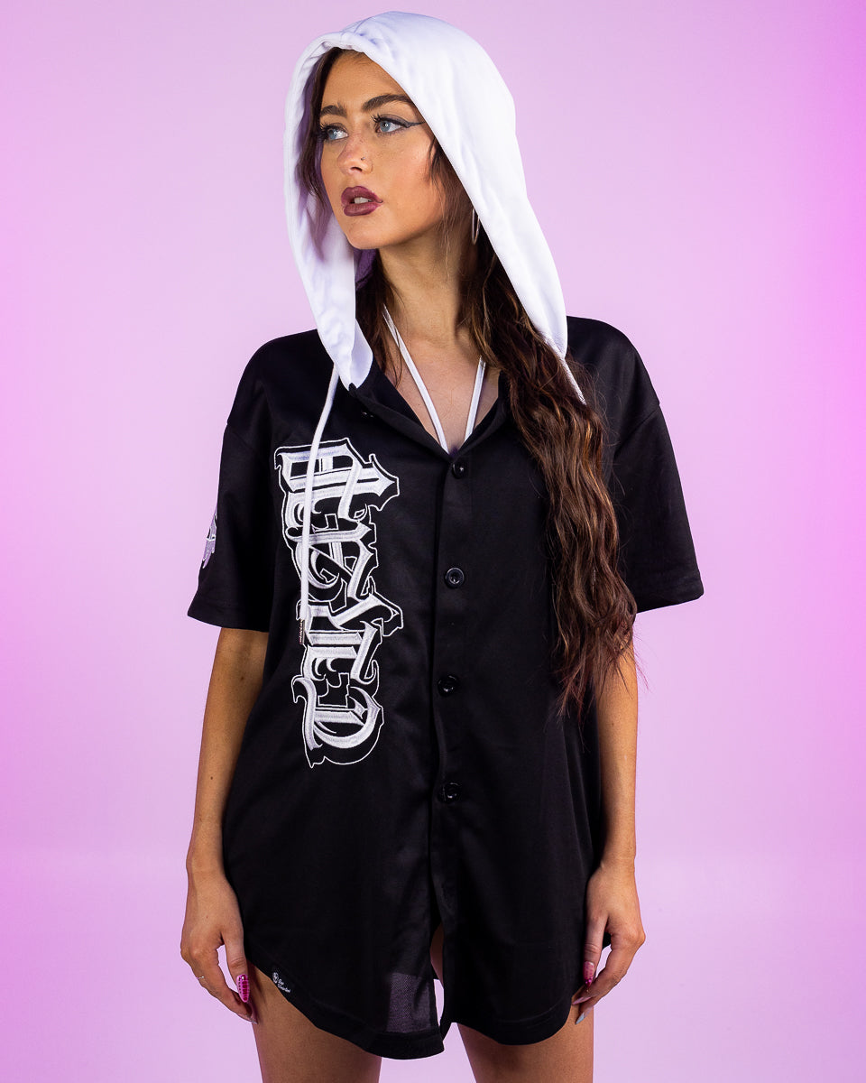 Trap Hooded Baseball Jersey Rave Wonderland