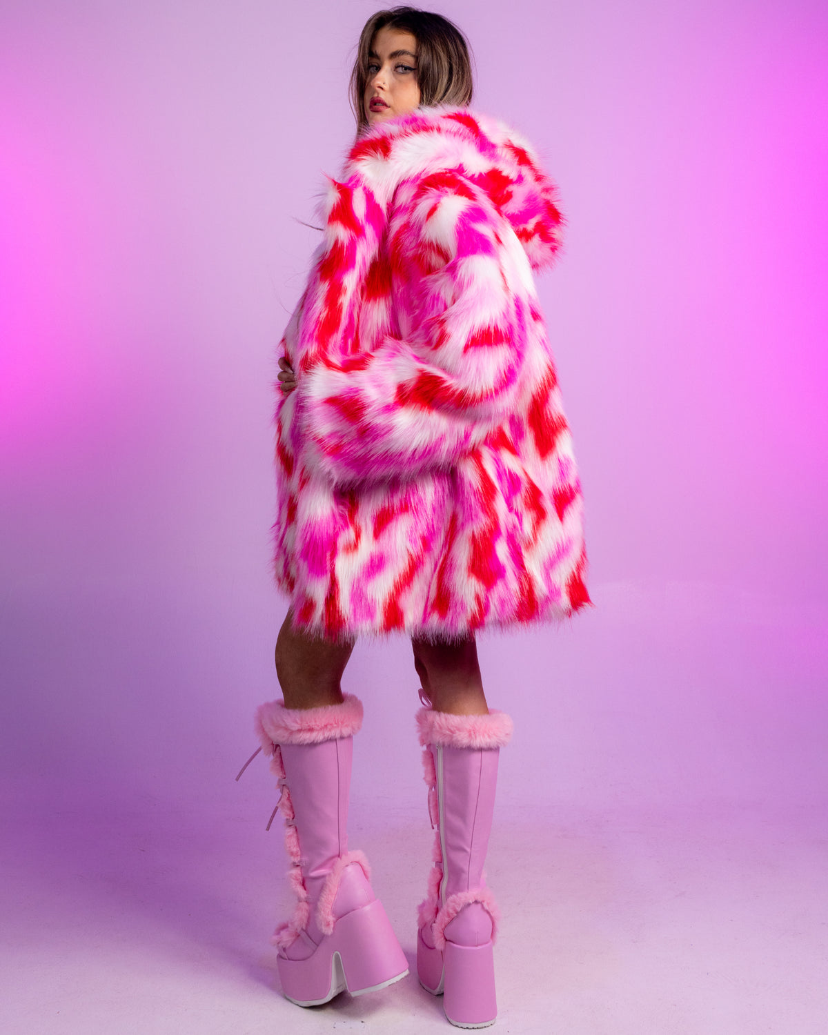 All Pinks Thigh-Length Coat