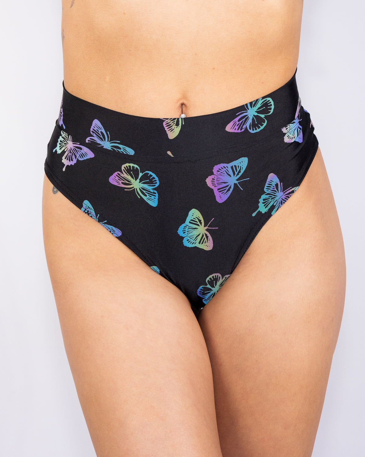 Flash Reflective Butterfly Scrunch Cheeky Shorts