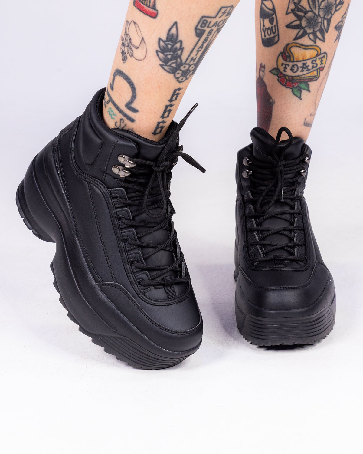 Black High Livin' Women's Hi Top Sneakers – Rave Wonderland