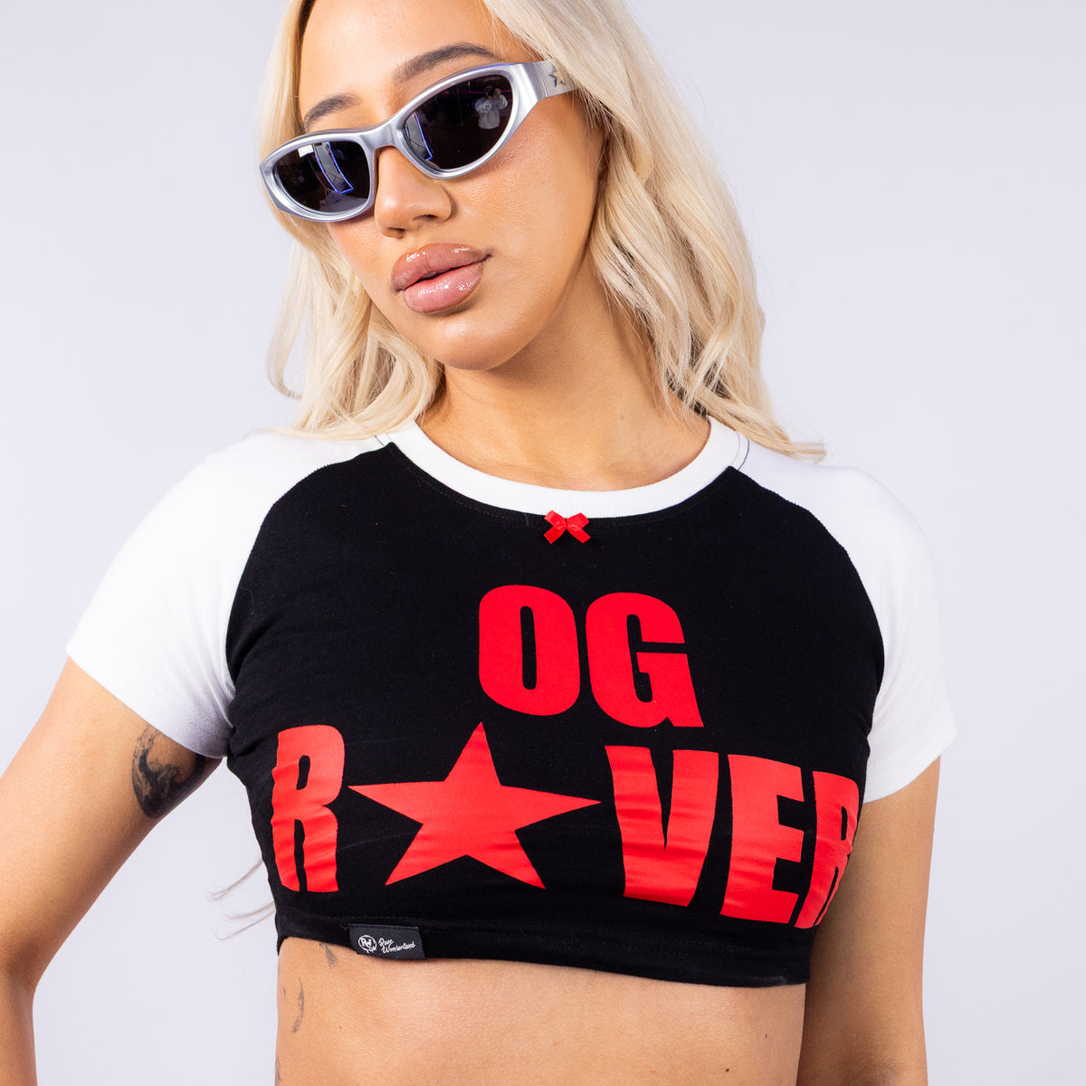 OG Raver Women's Black & White Baby Tee – Rave Wonderland