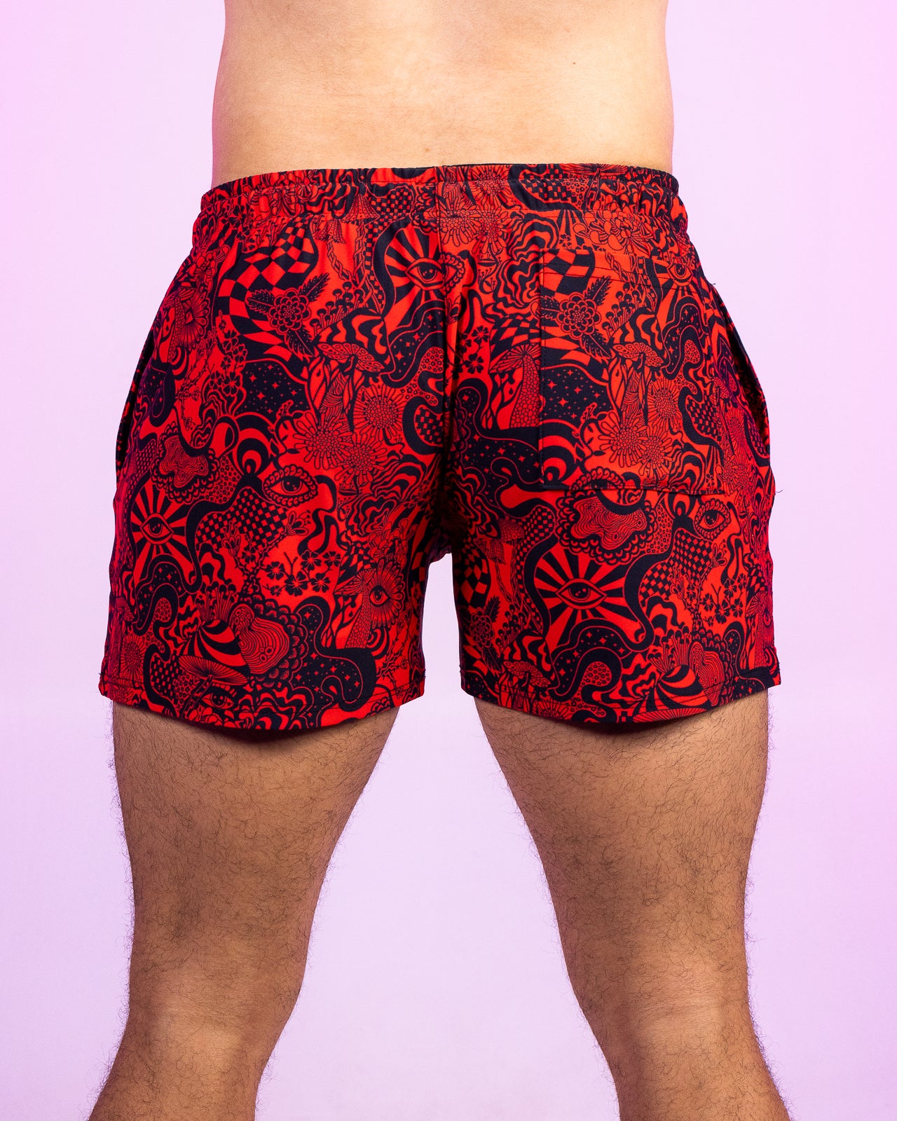 Crimson Zenith Drawstring Shorts – Rave Wonderland
