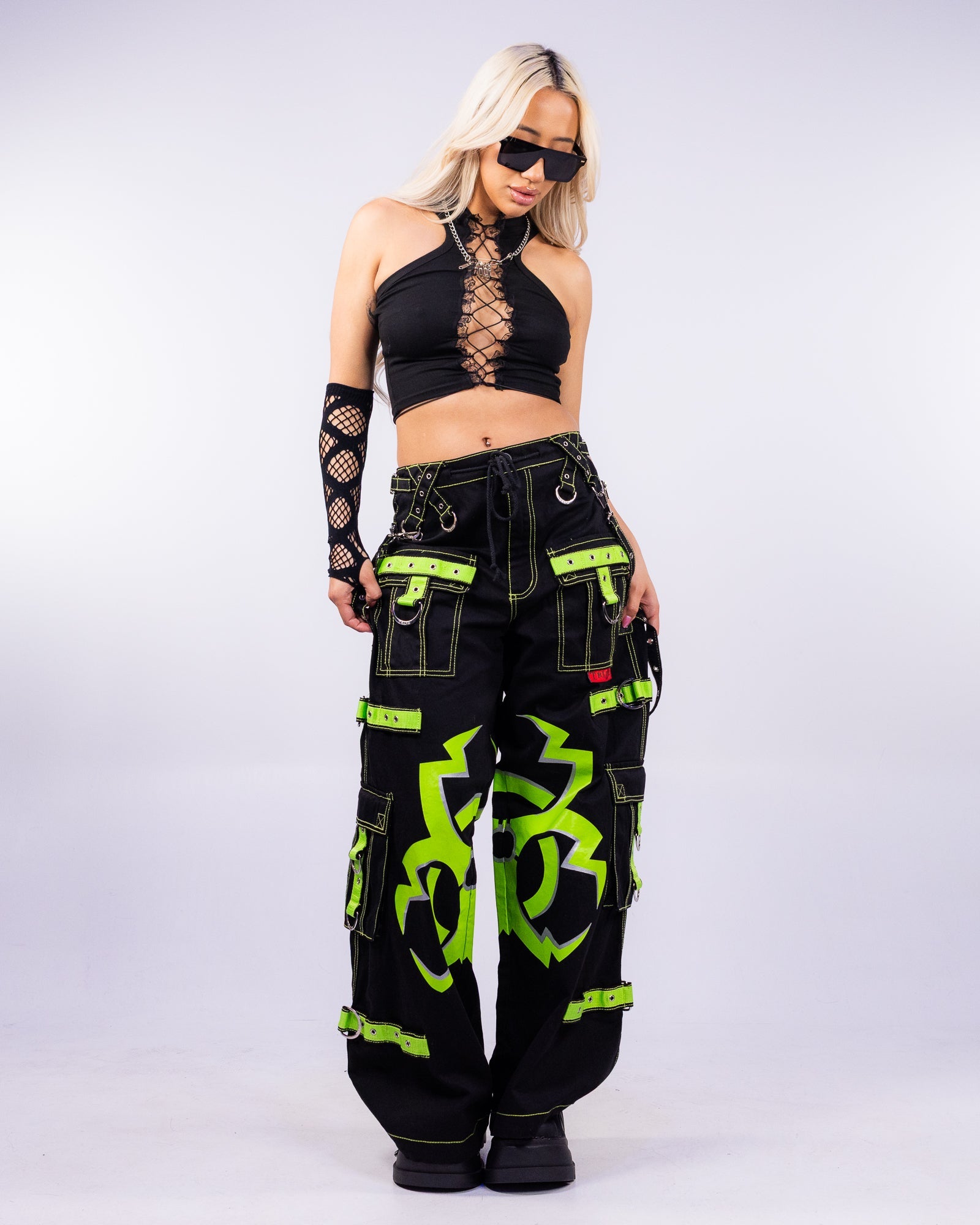 Tripp NYC Black Space Out Pants with Adjustable Features – Rave
