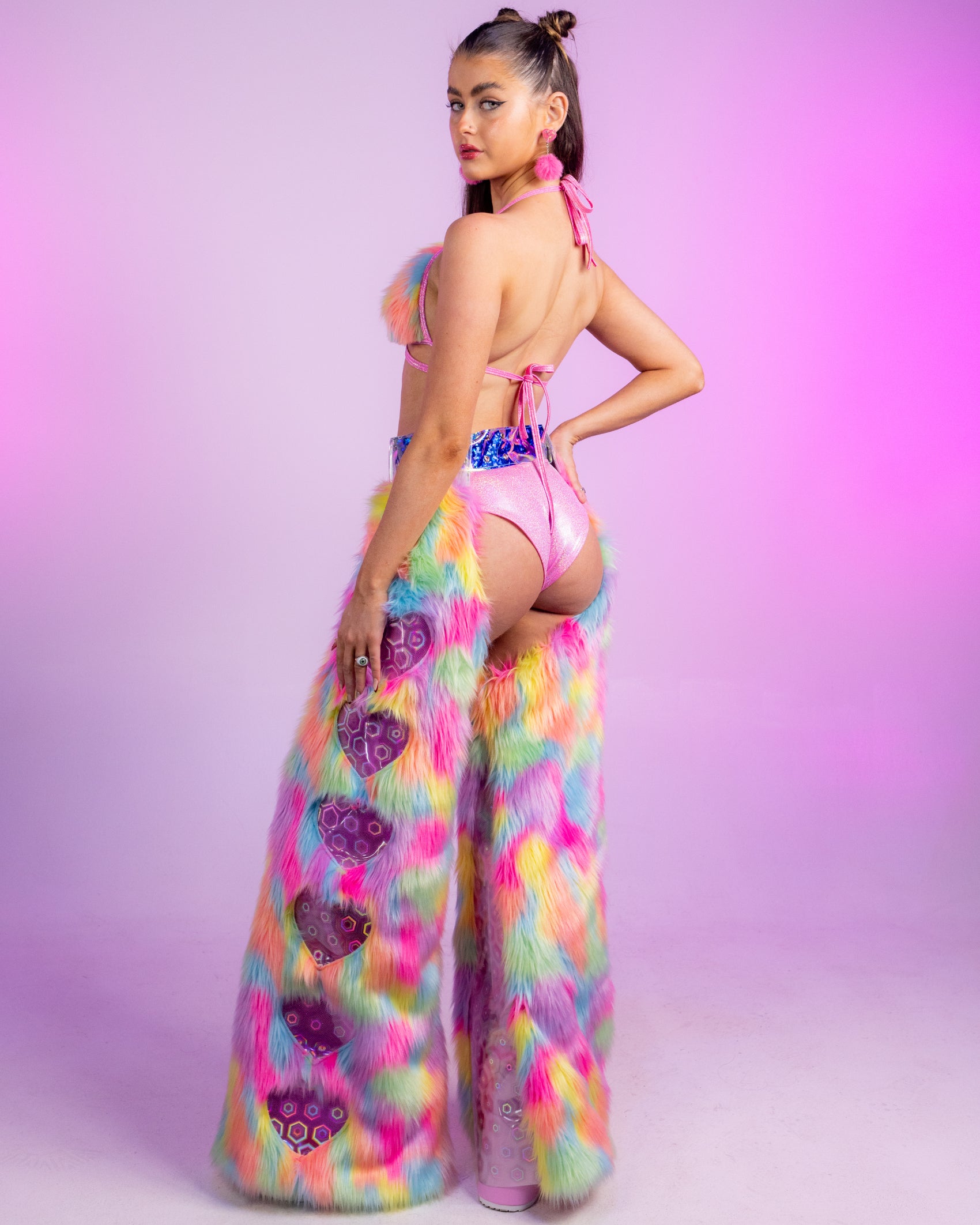 Neon Dreams Faux Fur Chaps