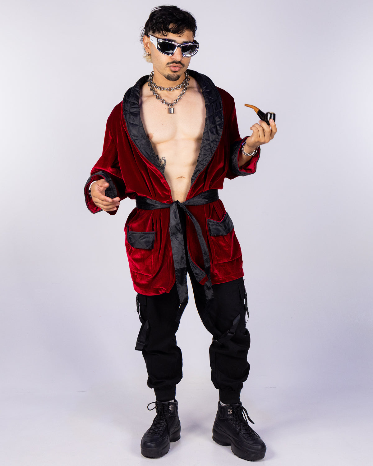 Mansion Bachelor Men's 3pc Burgundy Costume