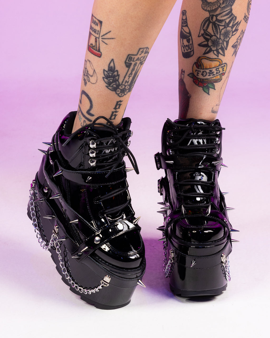 White Rave Platform YRU Qozmo BNDG Spike Platforms for Bold Style – Rave Wonderland