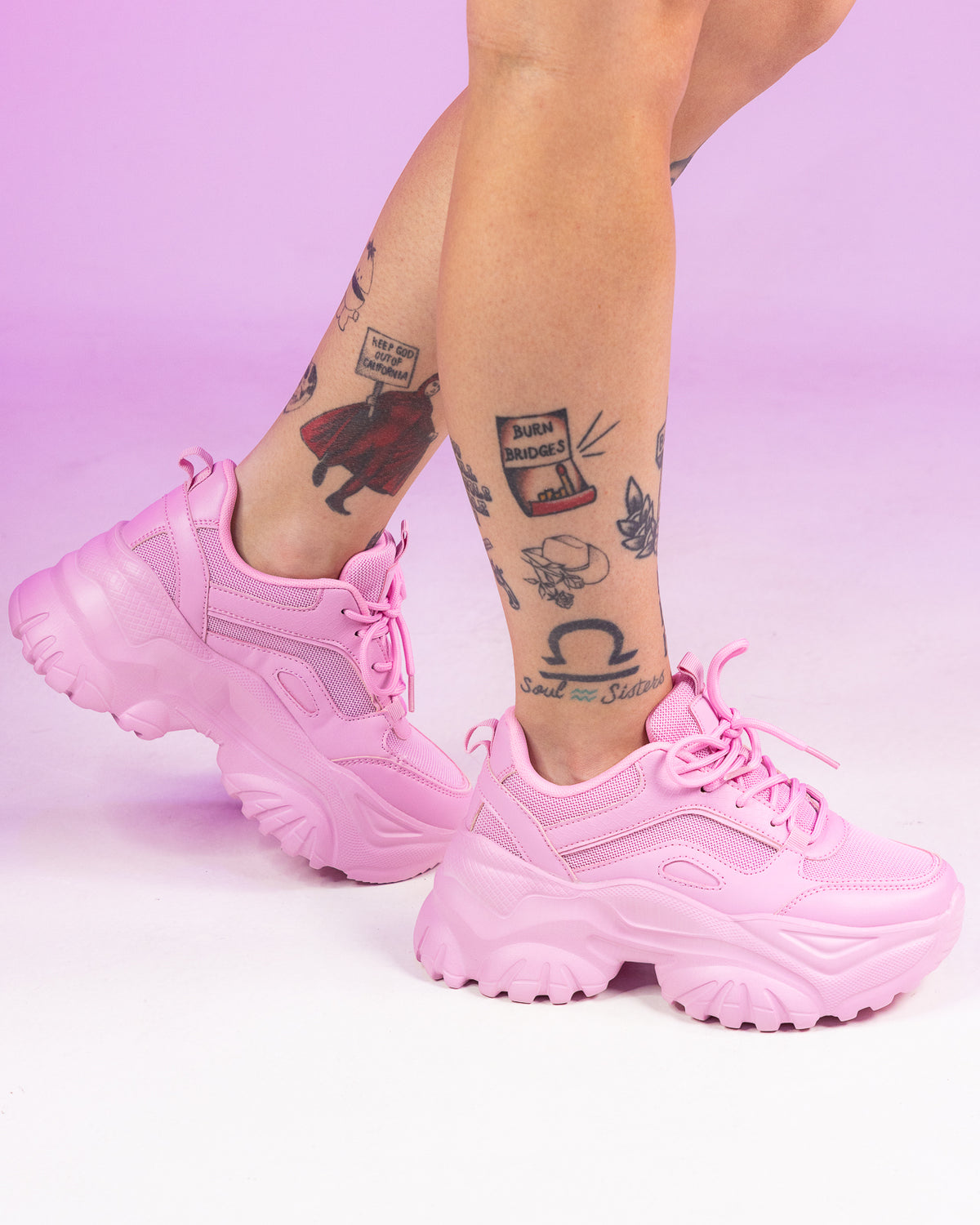 Baby Pink Hanna Sneakers – Rave Wonderland - Main Image