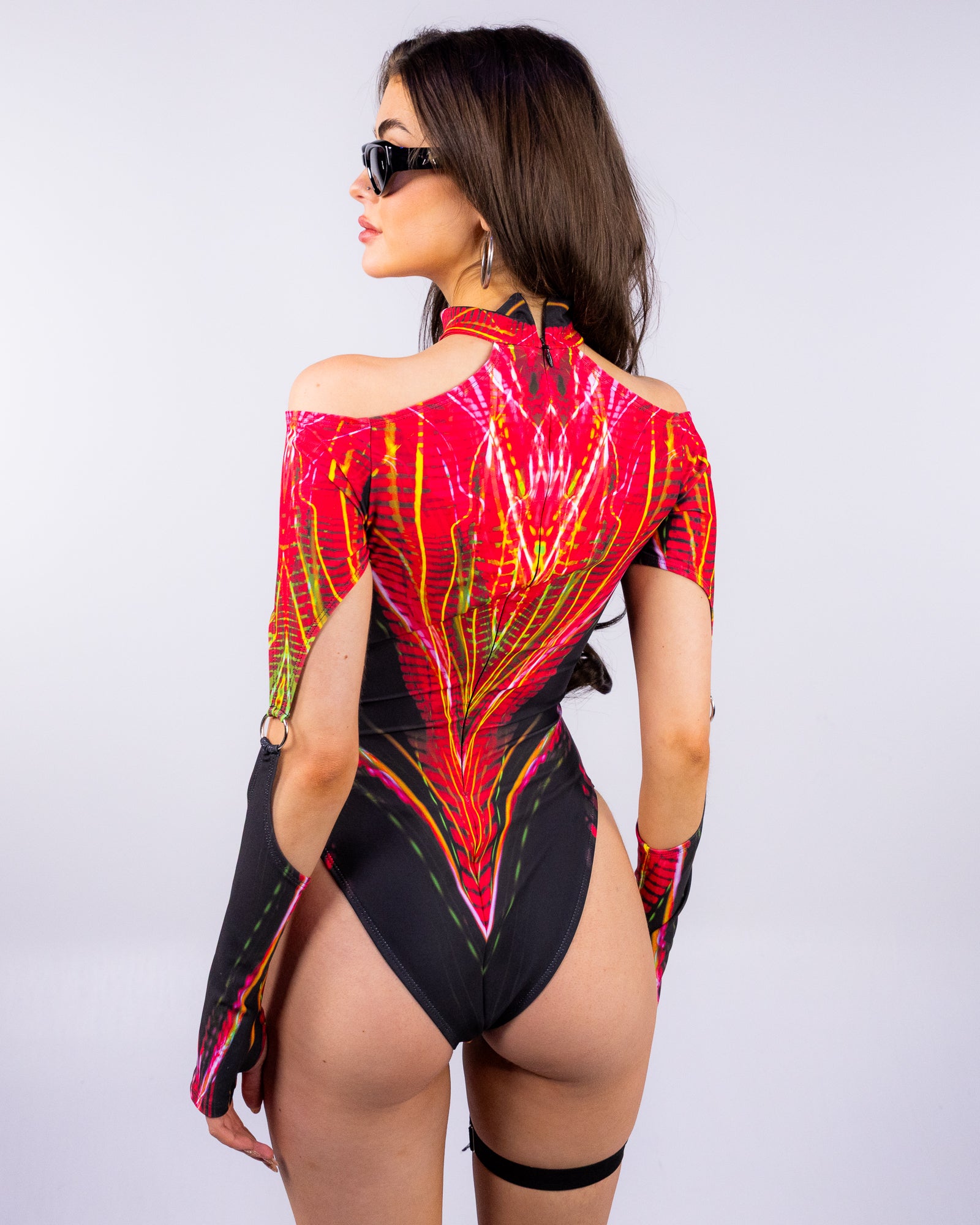 Candy Catz High Voltage Women's Red Cutout Bodysuit – Rave Wonderland