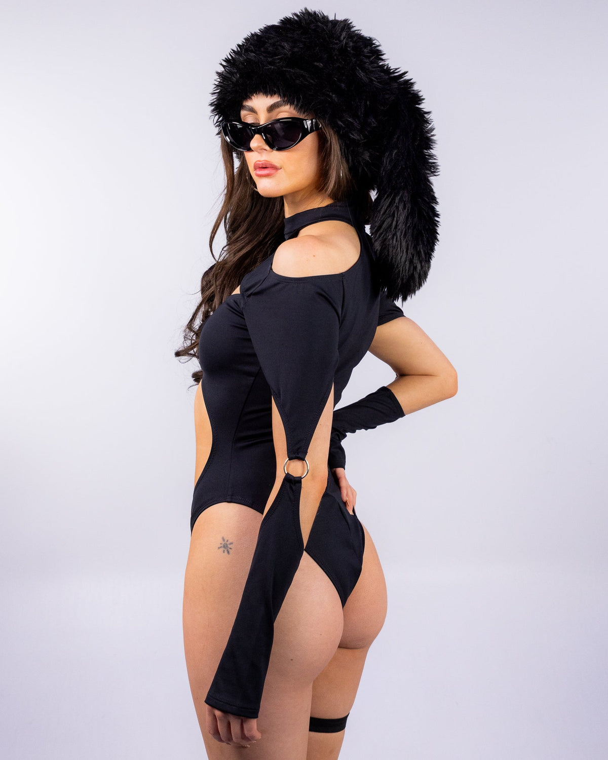 Candy Catz Just Black Cutout Bodysuit