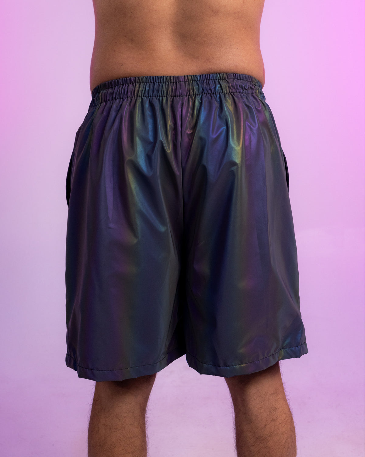 Rainbow Flash Reflective Men's 6" Seam Shorts