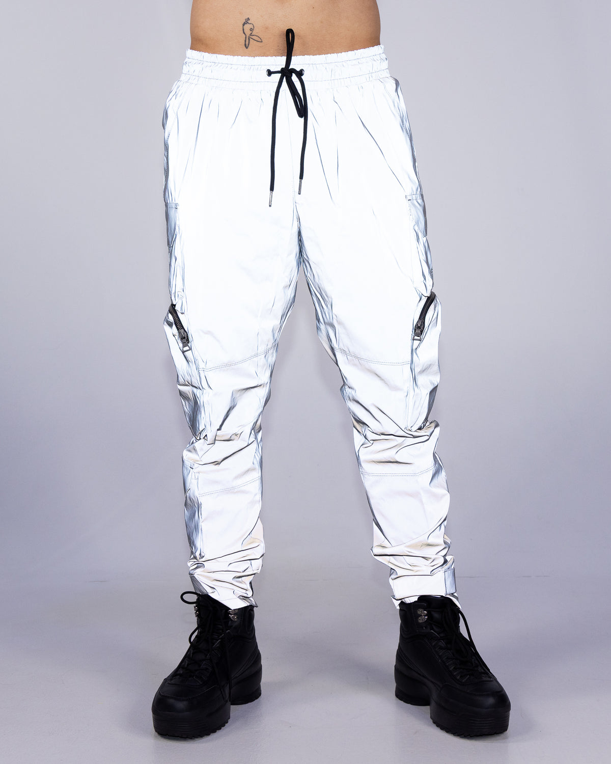 Silver Flash Reflective Unisex Cargo Pants