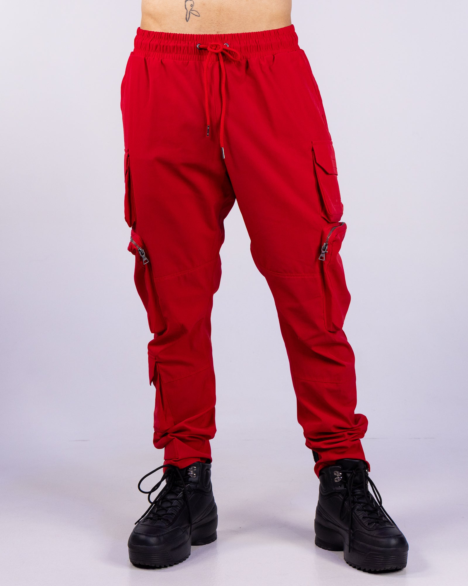 Red Unisex Cargo Pants – Rave Wonderland