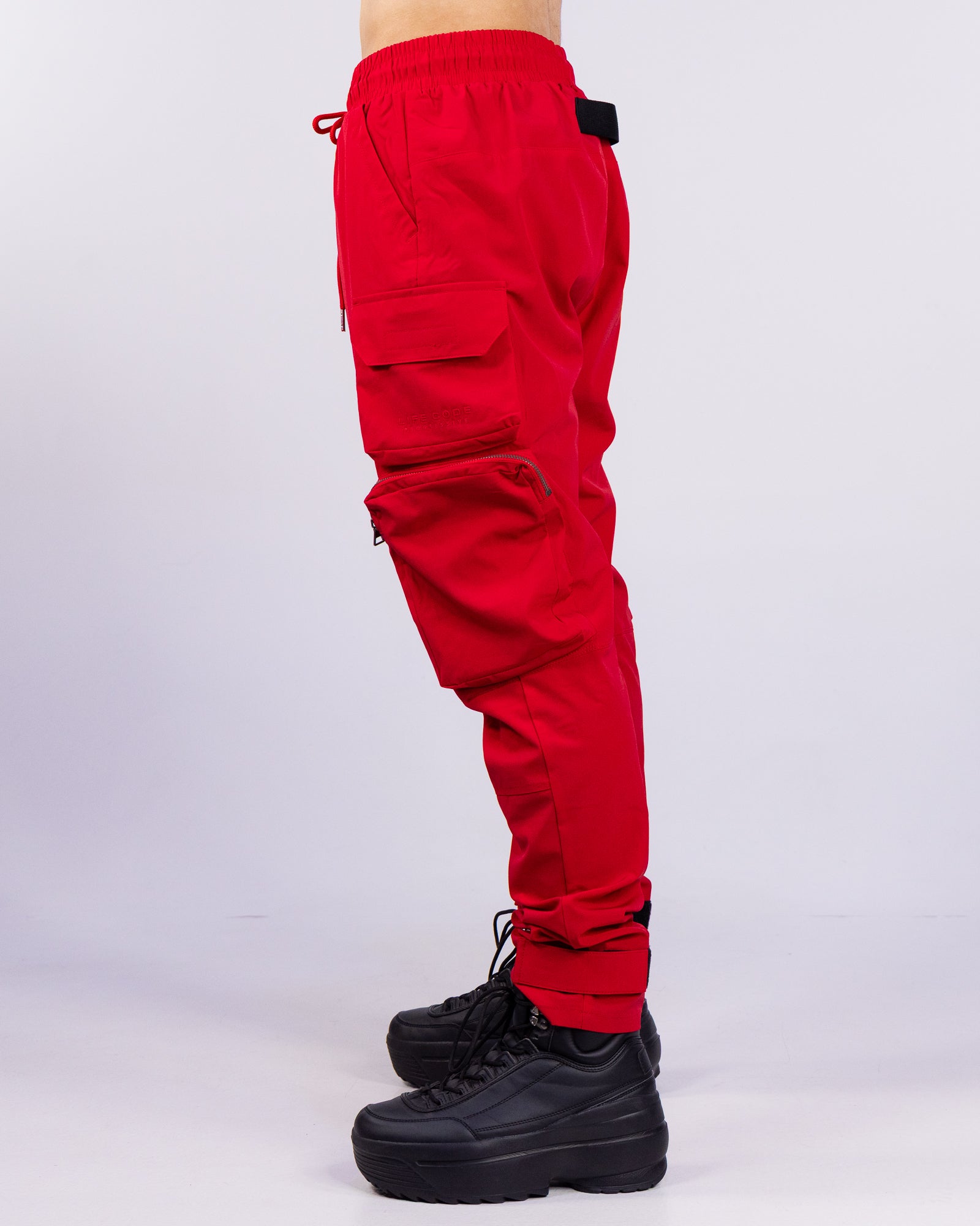 Red Unisex Cargo Pants – Rave Wonderland