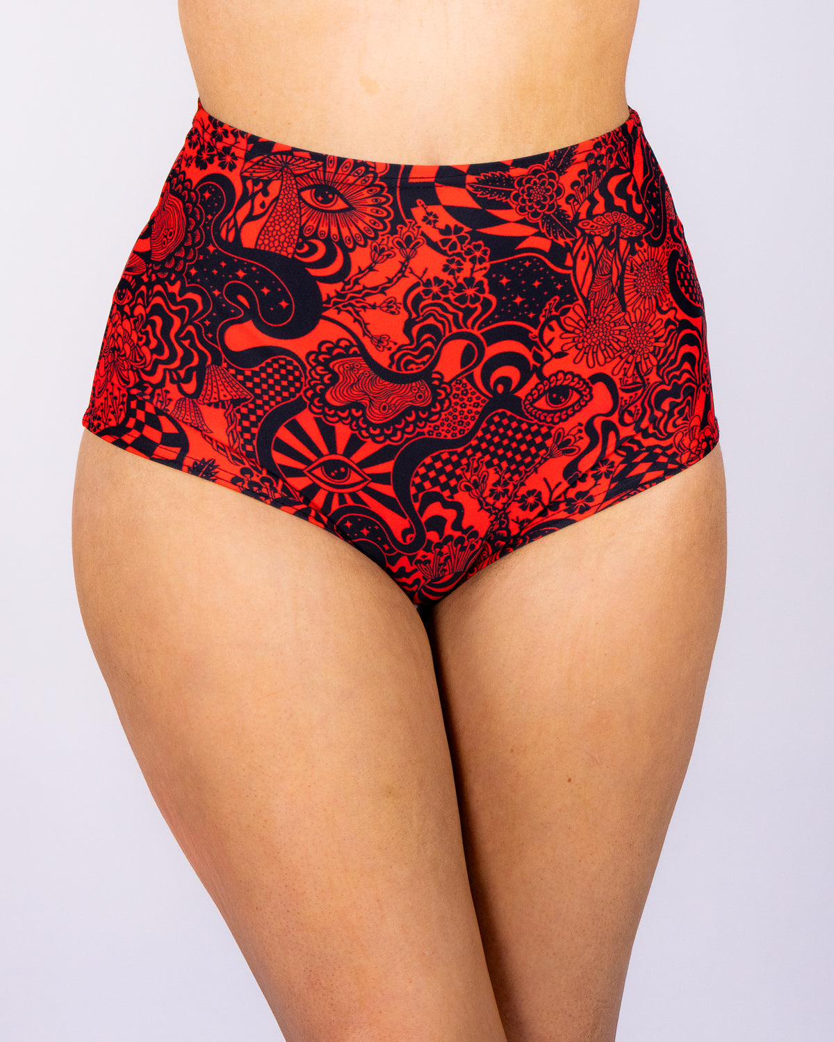 Crimson Zenith High Waist Booty Shorts