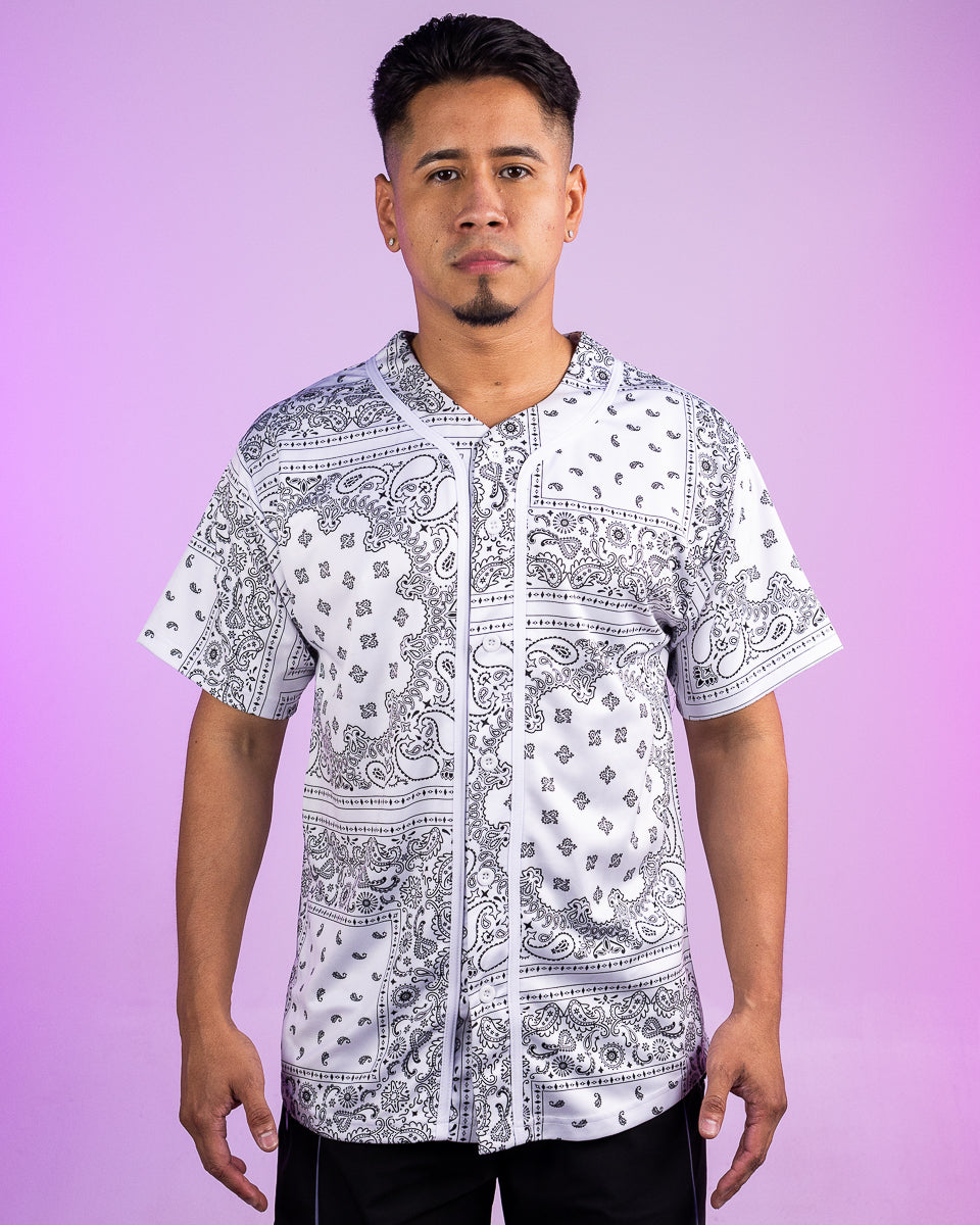 White Bandana Baseball Jersey – Rave Wonderland