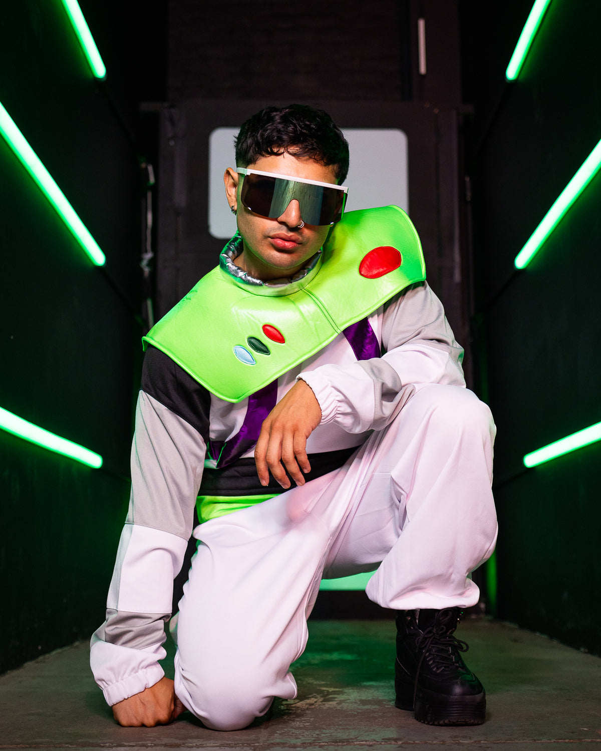 2pc Men's Buzz Costume – Rave Wonderland - Main Image