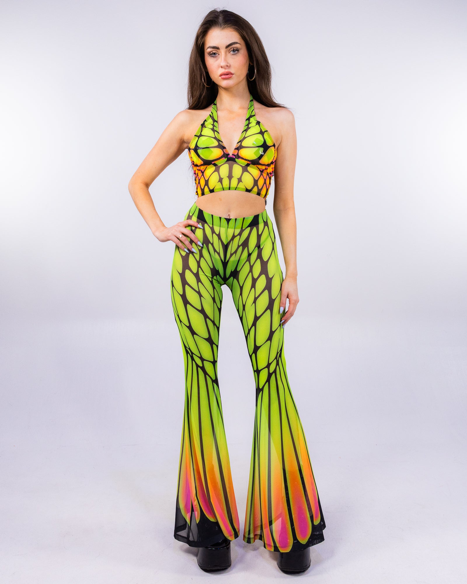 Badinka Papilion Women's Neon Mesh Pants Set – Rave Wonderland