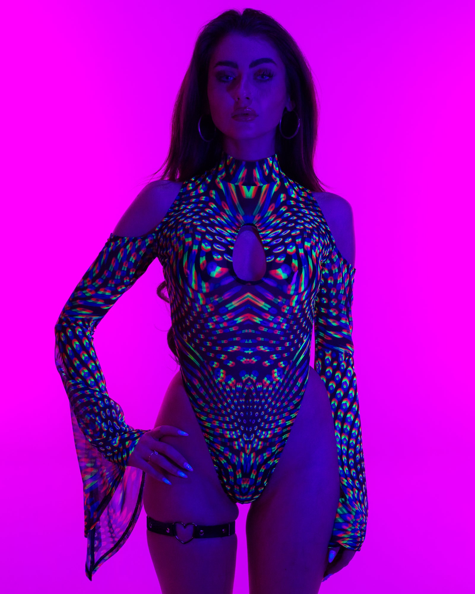 Badinka Pulsar Women's Flare Sleeve Bodysuit – Rave Wonderland