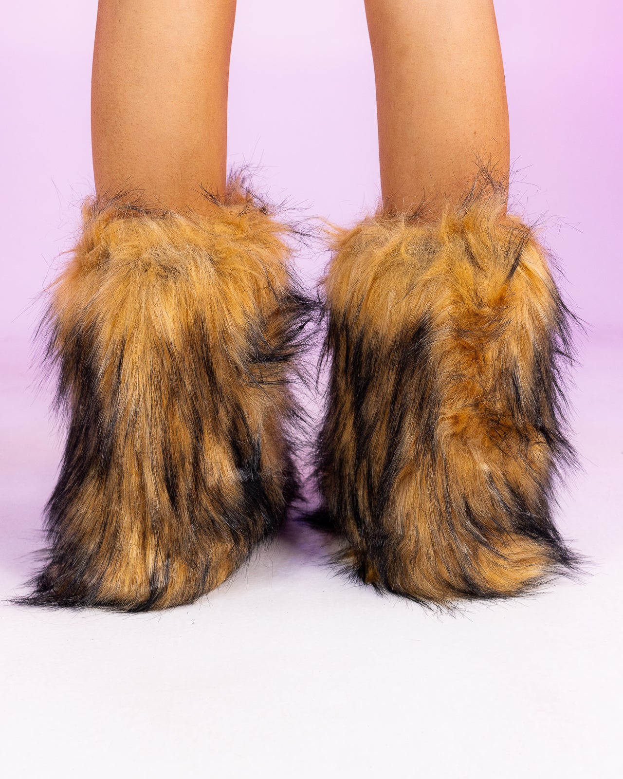 Women's Brown Boots With The Fur – Rave Wonderland