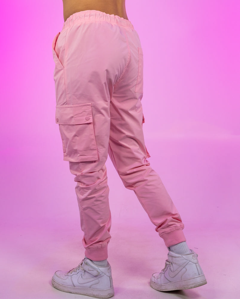 Wool Structure Cargo Pants _ Foule Pink - YIYAE