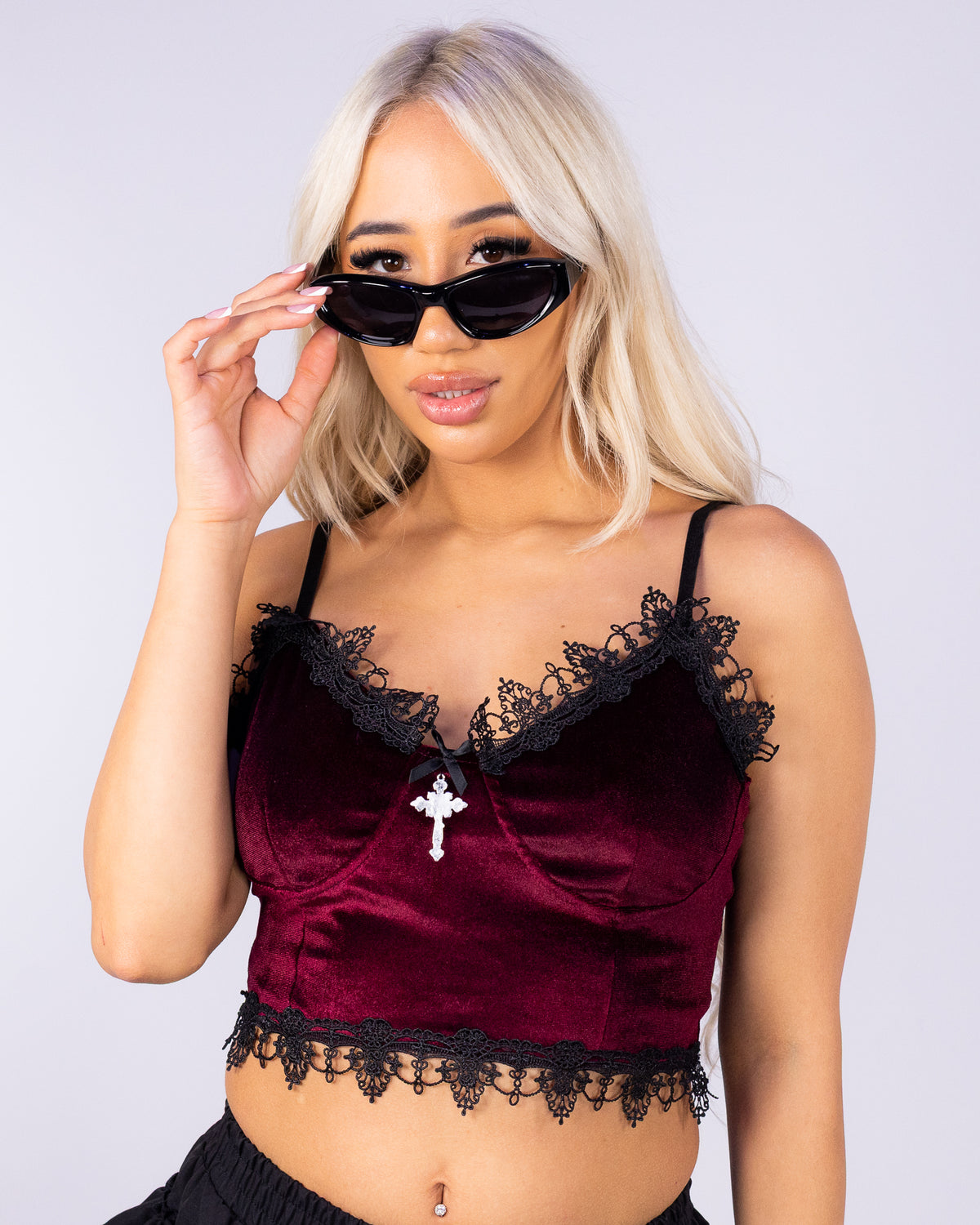 Red Velvet Touch Women's Top