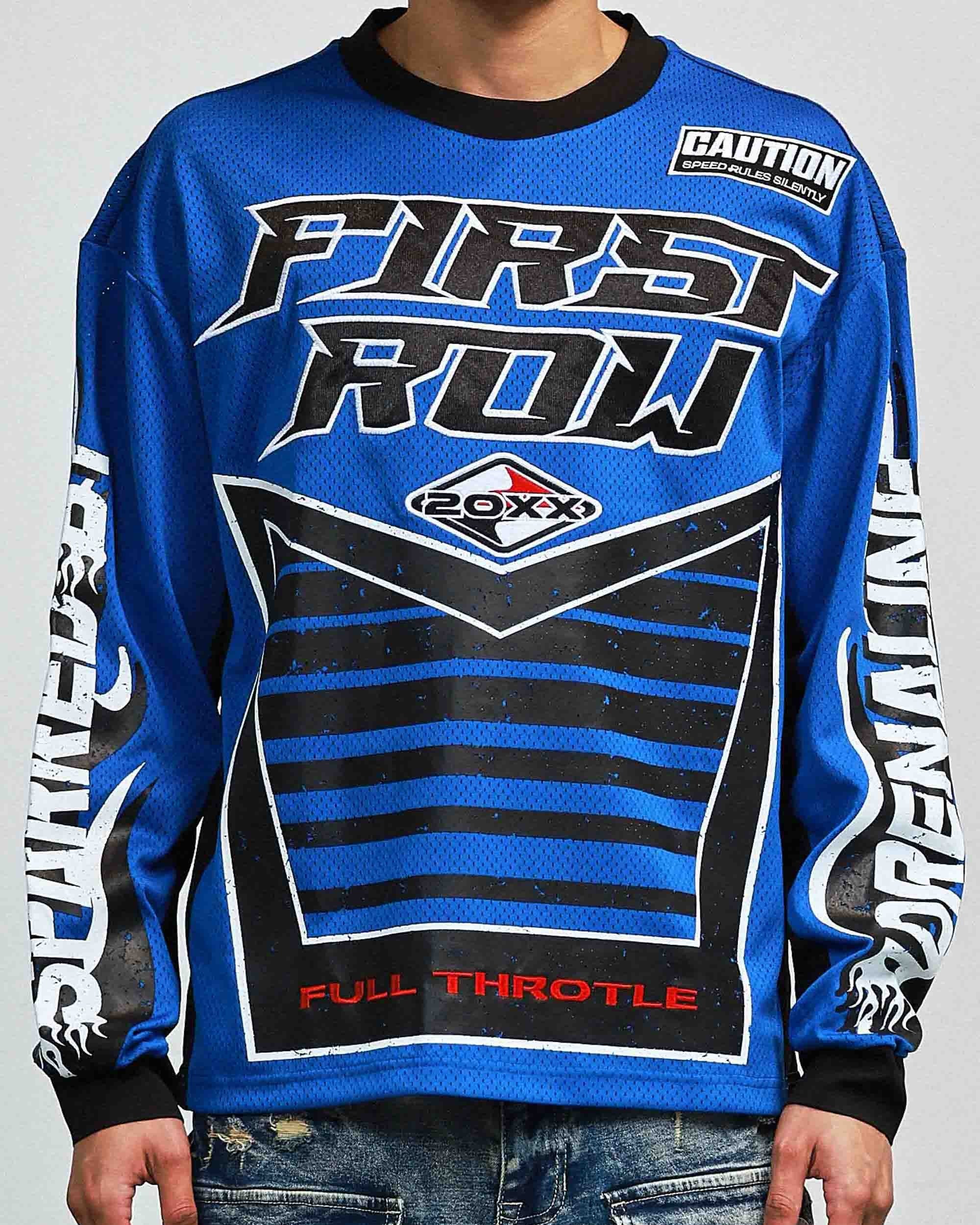 Sparked By Adrenaline Men's Blue Moto Jersey – Rave Wonderland