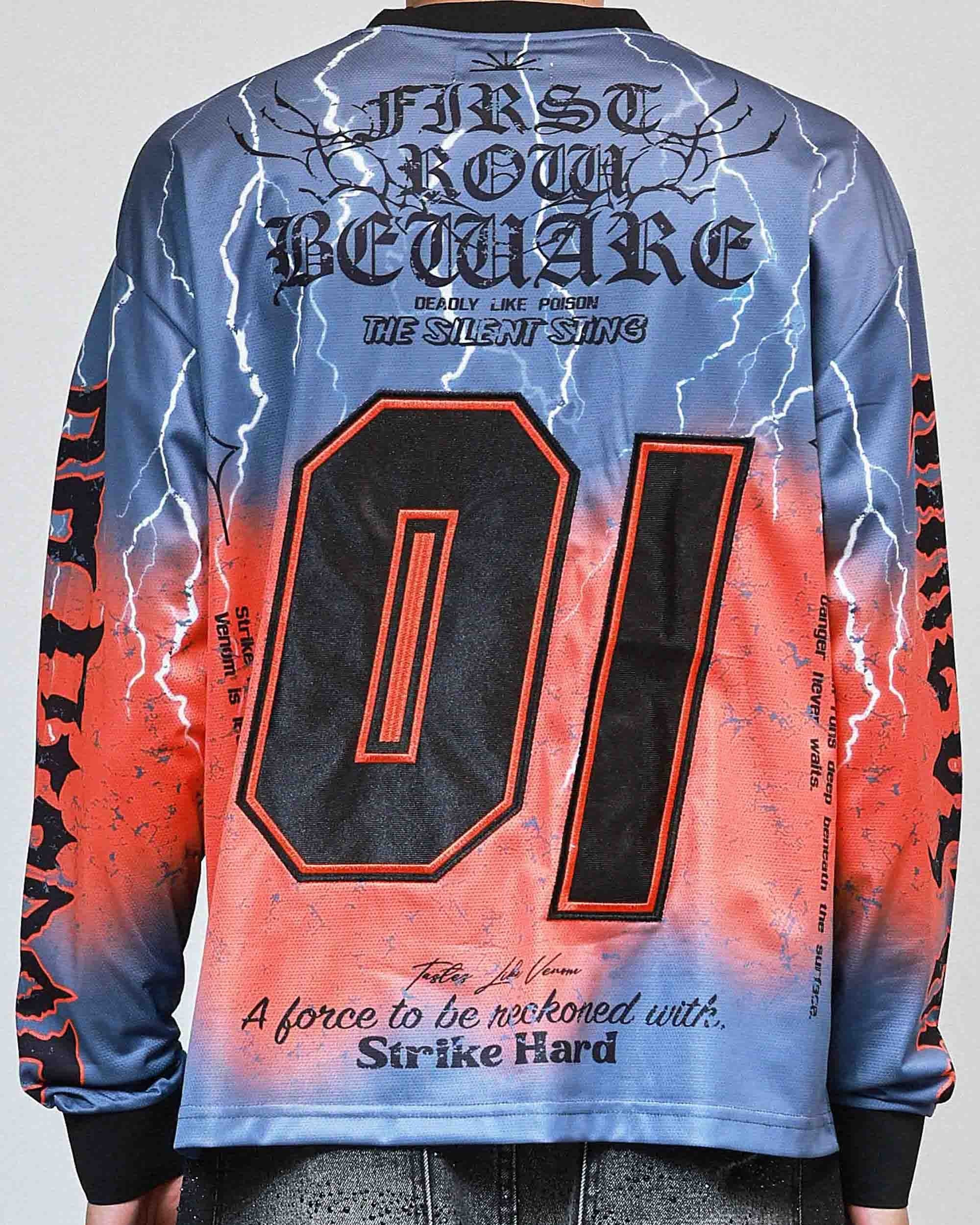 Silent Sting Men's Blue Moto Jersey – Rave Wonderland