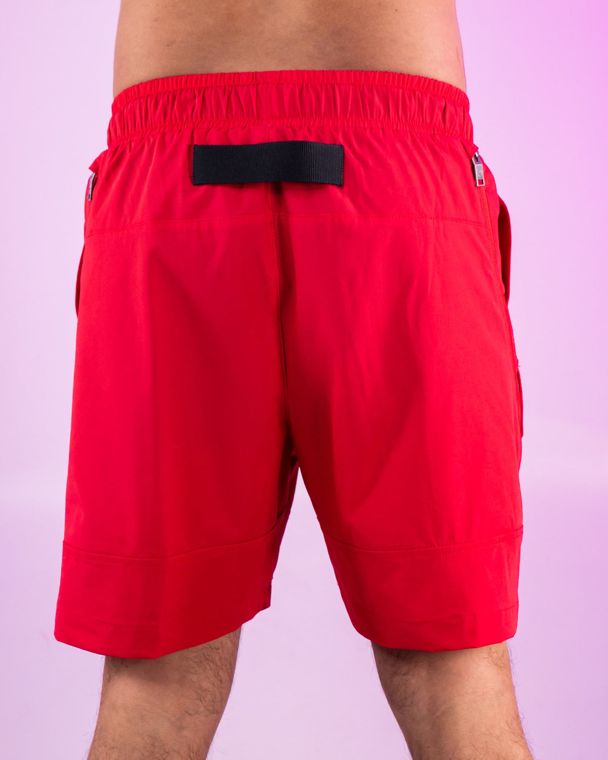 Red Nylon 6 inch Inseam Shorts S | Rave Wonderland | Outfits Rave | Festival Outfits | Rave Clothes
