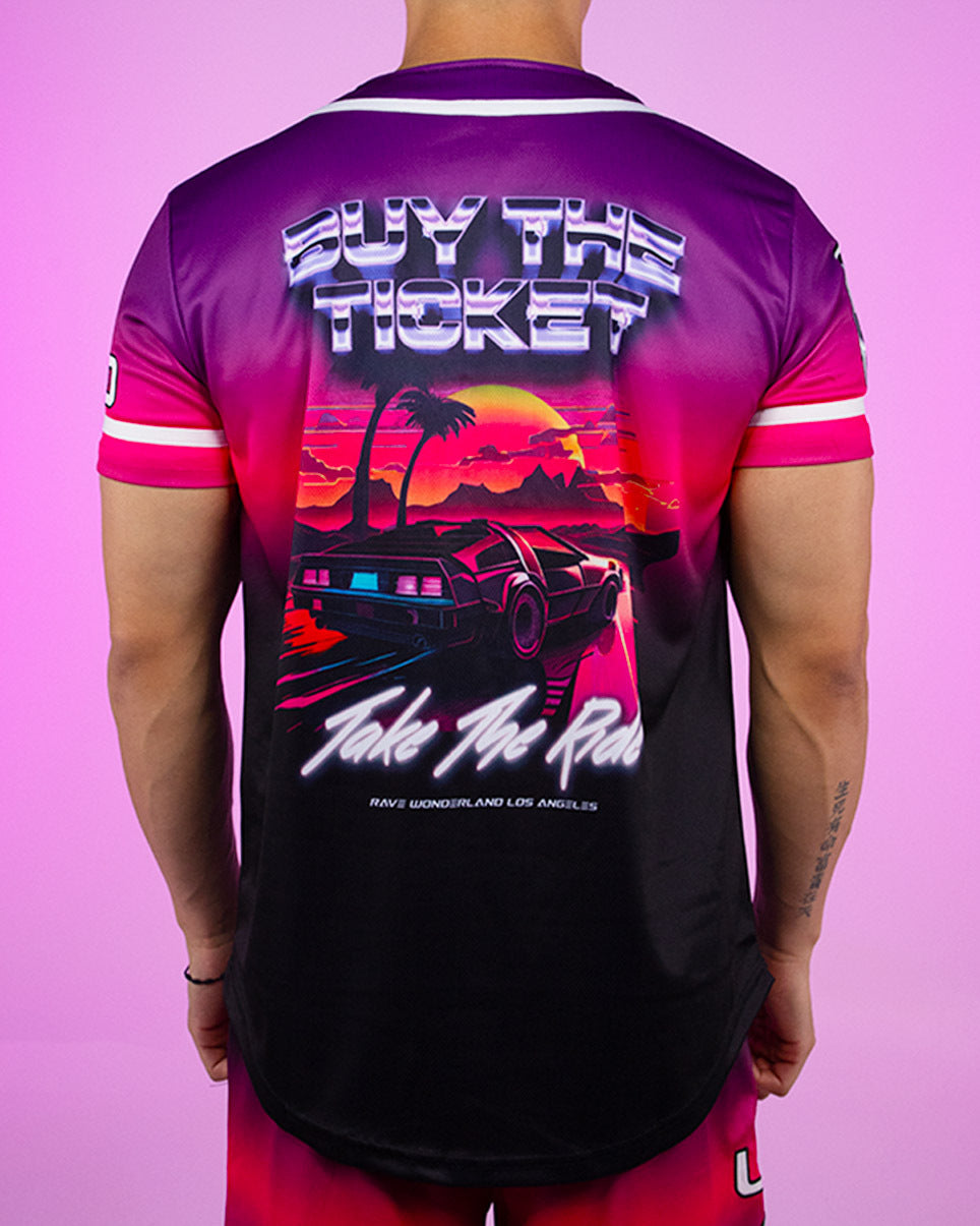 Buy The Ticket Take The Ride Baseball Jersey Rave Wonderland