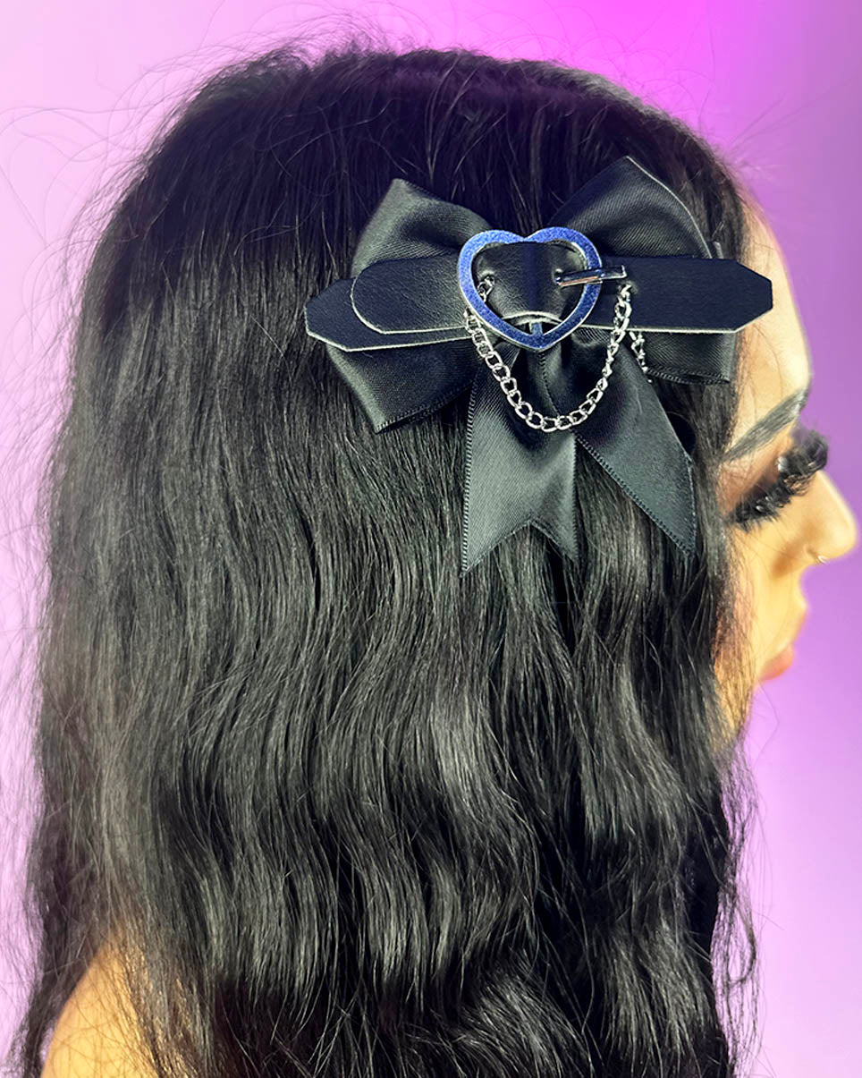 Love Chain Bow Hair Clip
