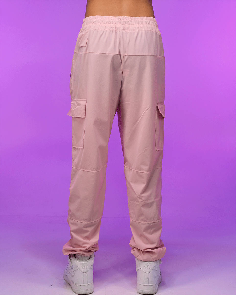 Pretty Pink Unisex Water Resistant Cargo Joggers - Rave Wonderland