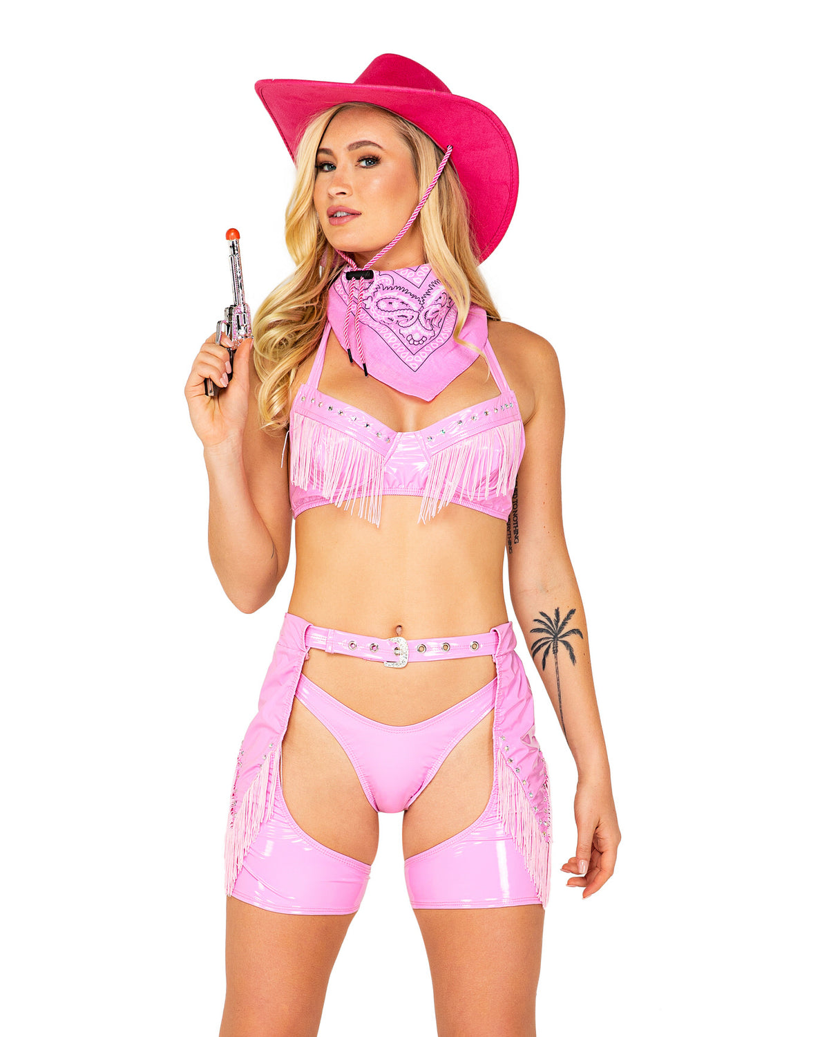 4pc Pretty In Pink Cowgirl Costume