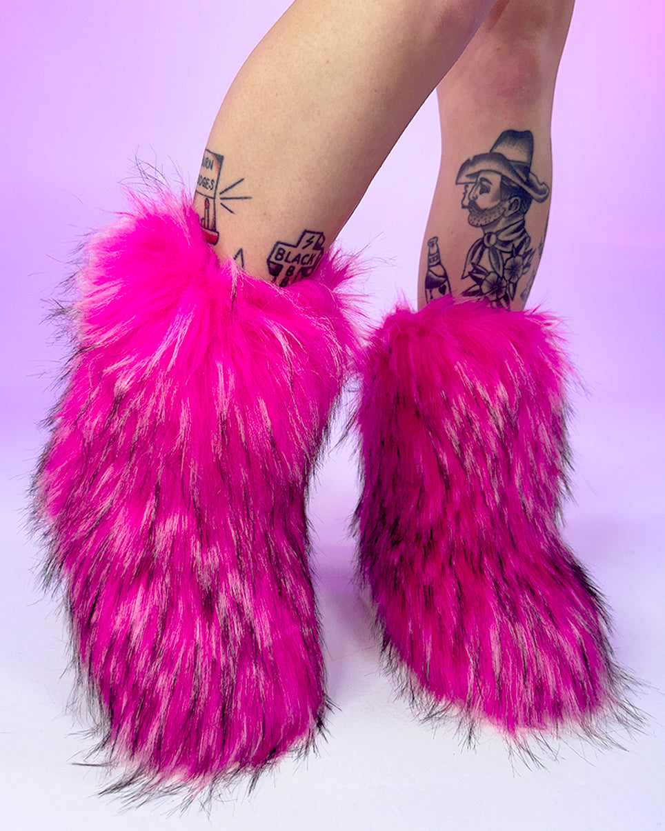 Pink Boots With The Fur โ Rave Wonderland