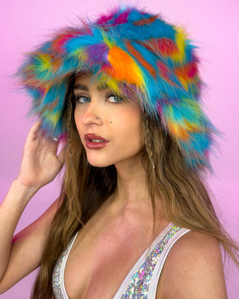 Jungle Dream Fluffy Bucket Hat – Rave Wonderland display picture 2